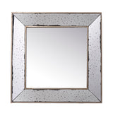 Distressed Accent Mirror, Traditional Style Framed Wall Mirror For Living Room