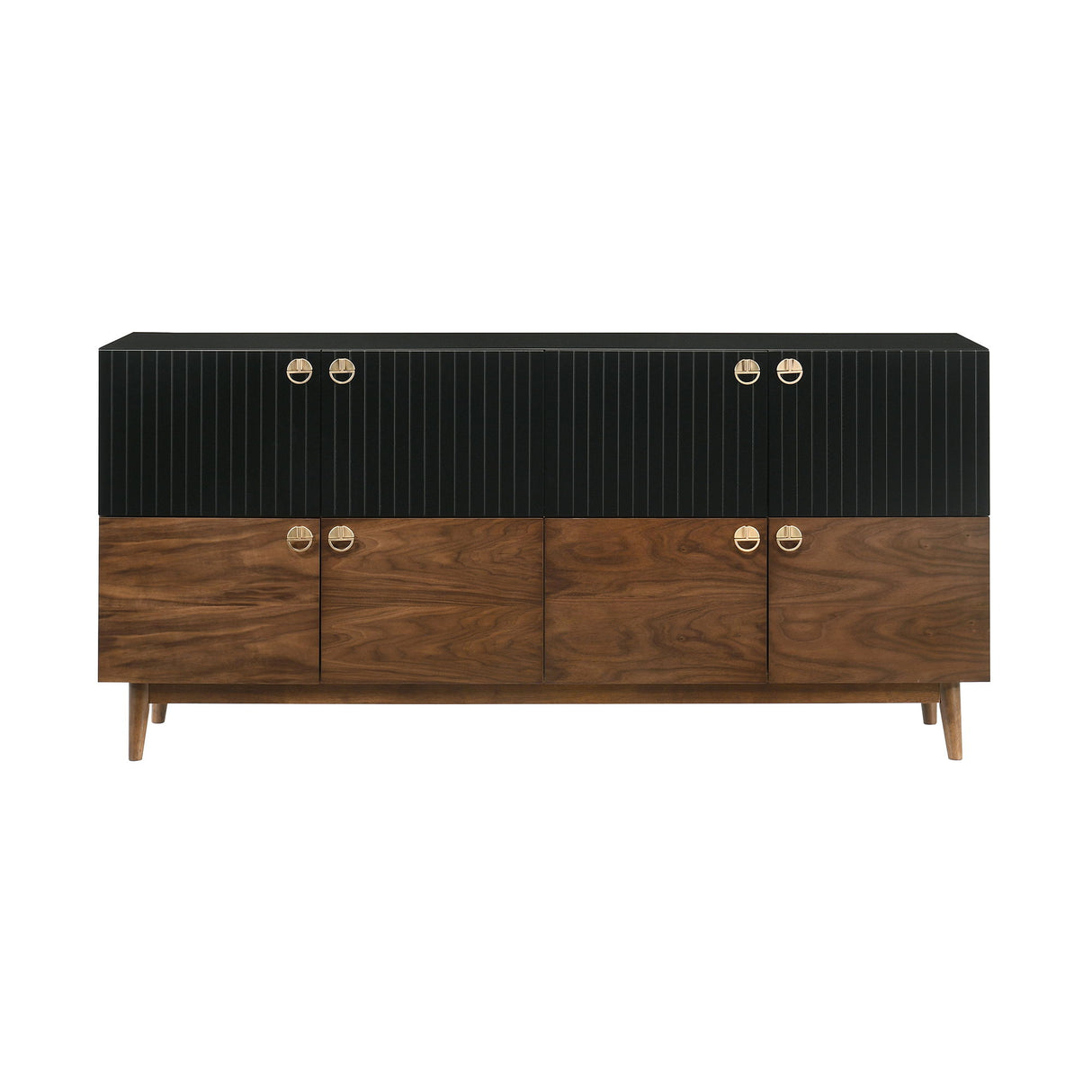 Amigo - Veneer Buffet - Black / Walnut