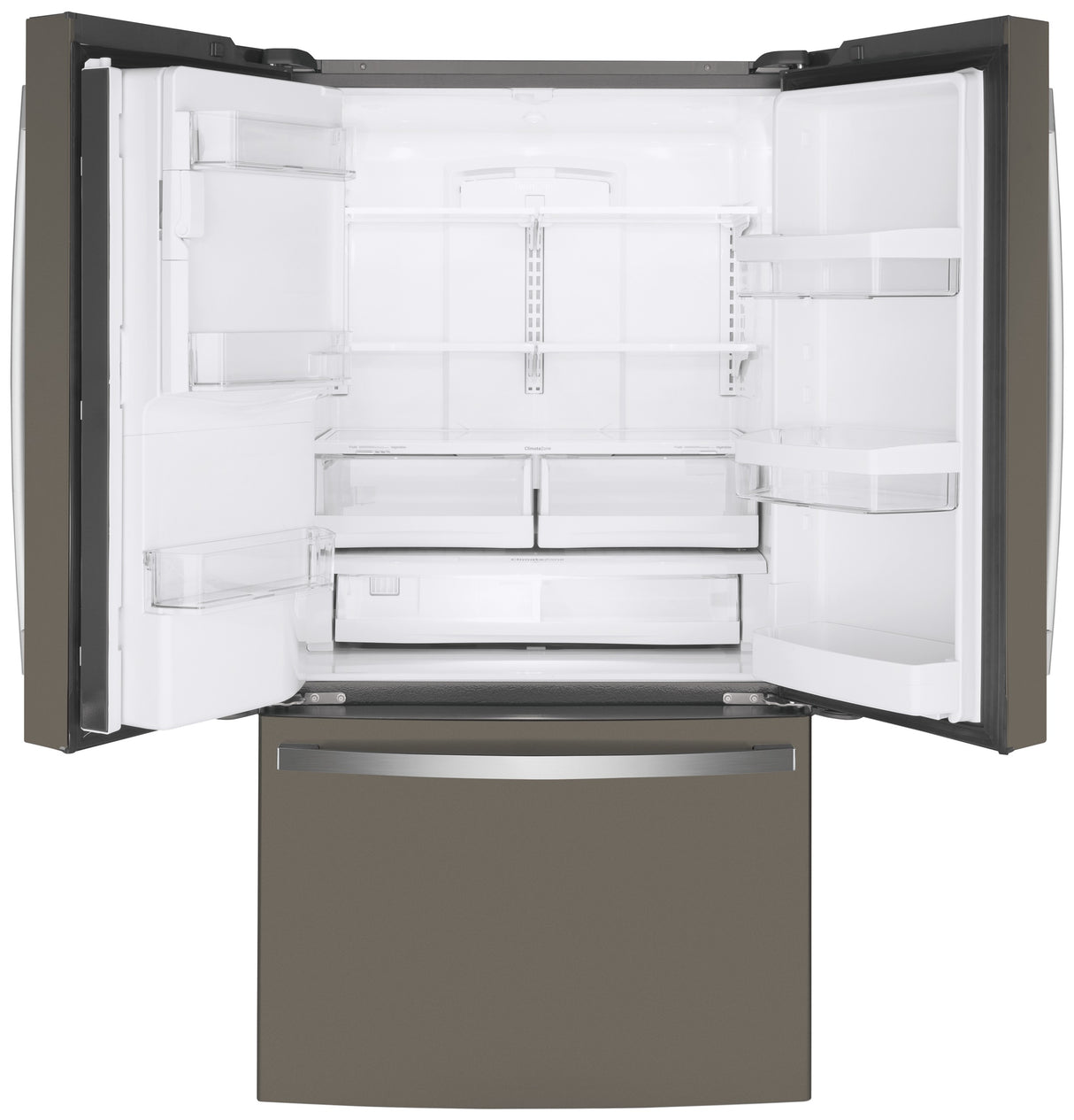 GE GYE22GMNES - 36 in. 22.1 cu. ft. Counter Depth French Door Refrigerator with Ice & Water Dispenser - Fingerprint Resistant Slate