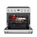 36 in. Professional Electric Range with 16600W of Power, 240V in Stainless-Steel (KM-EPR-36AP-SS)
