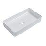 Modern Ceramic Rectangular Bathroom Vessel Sink With European Design
