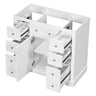 Modern Bathroom Vanity Base Only With 1 Cabinet And 6 Drawers