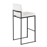 Fuji - High Back Barstool - Black Steel Legs
