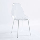 Dining Chair, Metal Leg, Plastic Seat (Set of 4)