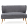 Elegant Classic Upholstered Loveseat With Curved Backrest
