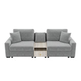 Modular Sofa Couch With Storage Armrest And Center Console