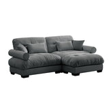 Super Comfort Oversized Modular Sectional Sofa With Movable Ottoman