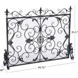 Darcie - Wrought Fireplace Screen, Ornate Design