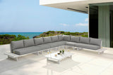 Maldives - 7 Piece Water Resistant Outdoor Patio Modular Sectional With White Base