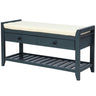 Multipurpose Entryway Shoe Rack With Cushioned Seat And Drawers