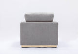 Valin - Linen Chair For Living Room - Gray