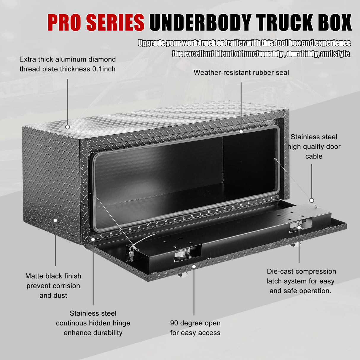 Pro Series - Underbody Truck Tool Box Waterproof Storage Chest