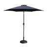 8.8' Outdoor Aluminum Patio Umbrella, Market Umbrella With 33 Pounds Round Resin Umbrella Base Lift