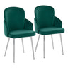 Dahlia - Contemporary Dining Chair (Set of 2) - Chrome Metal