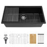 Quartz Kitchen Sink, Composite Workstation, Undermount