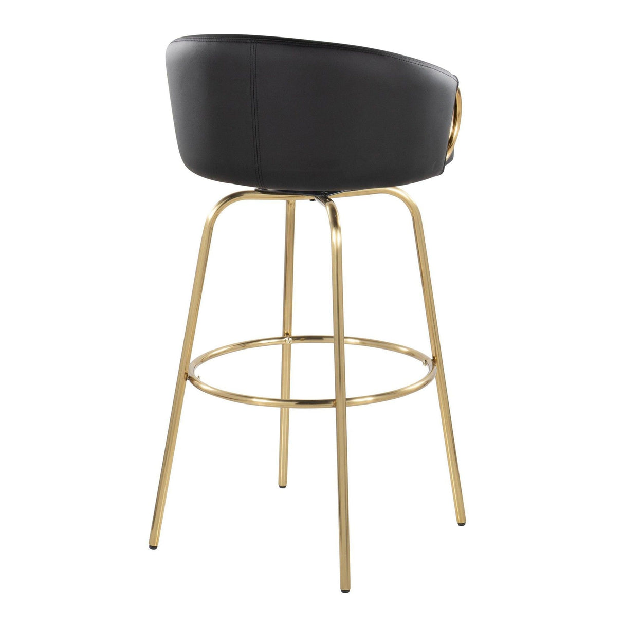 Claire - 30" Fixed-Height Barstool (Set of 2) - Gold Base
