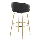 Claire - 30" Fixed-Height Barstool (Set of 2) - Gold Base