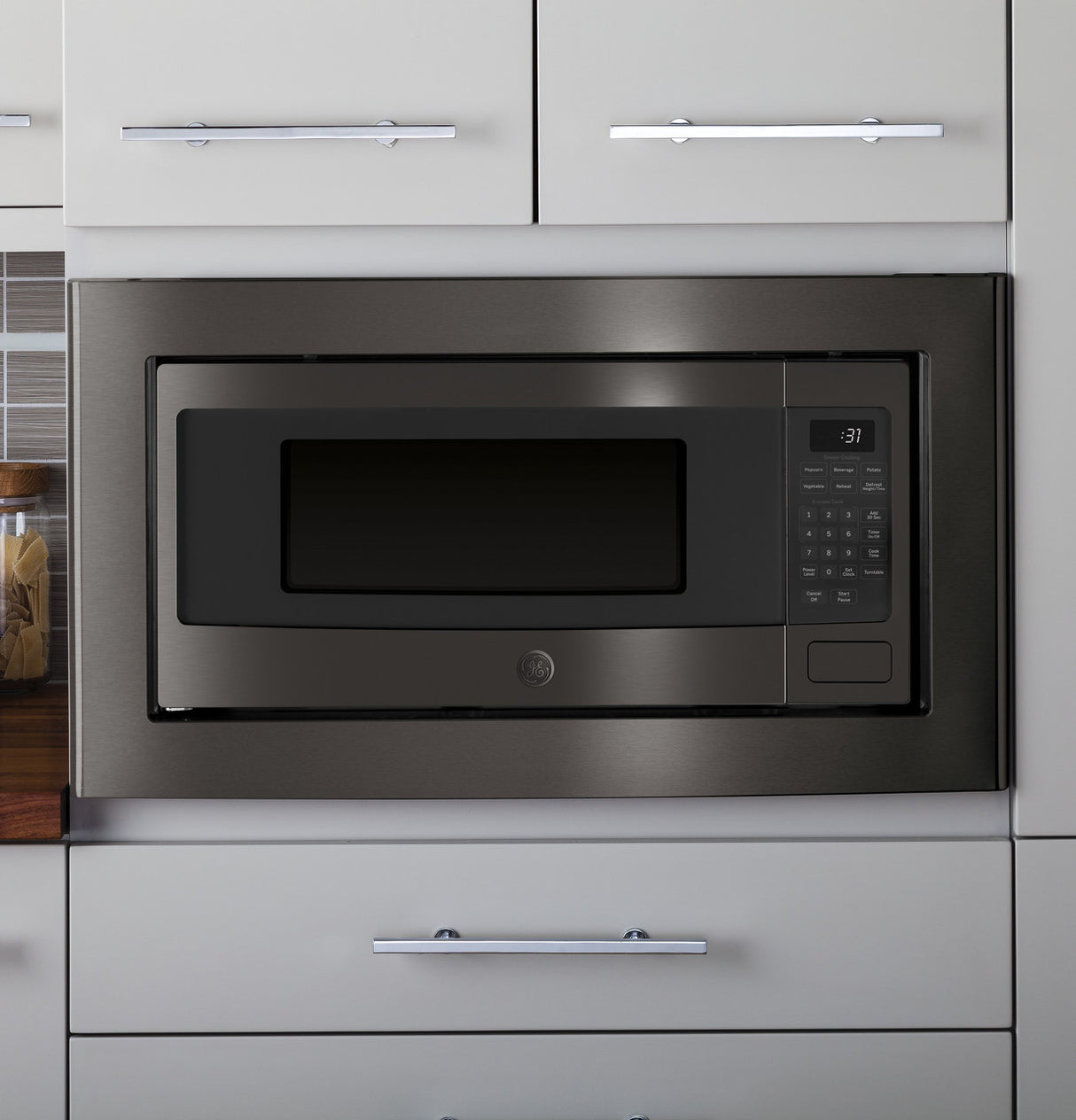 GE JX827BMTS 27 Inch Built-In Trim Kit Fingerprint Resistant Black Stainless alternate view