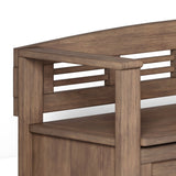 Adams - Entryway Storage Bench - Rustic Natural Aged Brown