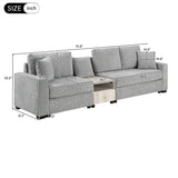 Modular Sofa Couch With Storage Armrest And Center Console