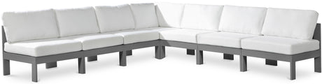 Nizuc - Outdoor Patio 7 Piece Modular Sectional With Gray Frame