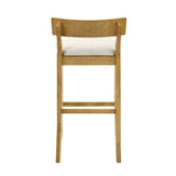 Merie - Modern Transitional Wood Bar Height Kitchen Bar Stool