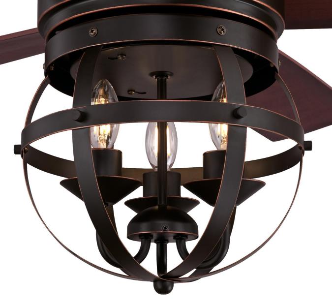 Westinghouse 7217100 Stella Mira 52-Inch Indoor Ceiling Fan with Dimmable LED Light Kit