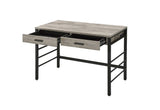 Disho - Writing Desk With USB - Light Weathered Oak & Black