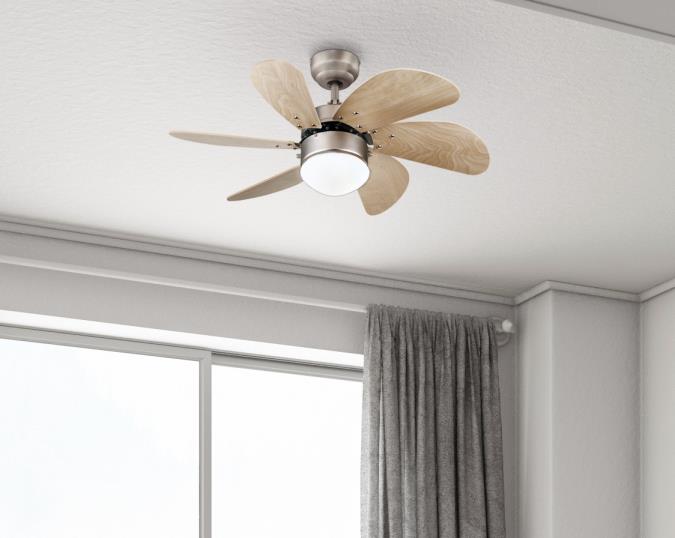 Westinghouse 7224000 Turbo Swirl 30-Inch Indoor Ceiling Fan with Dimmable LED Light Fixture