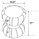 Round Upholstered Ottoman Pouf With Velvety Soft Upholstery