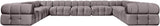 Orin - Velvet Performance Fabric Upholstered 9 Piece Sectional