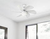 Westinghouse 7234400 Turbo Swirl 30-Inch Indoor Ceiling Fan with Dimmable LED Light Fixture