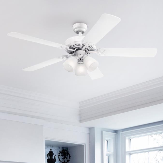 Westinghouse 7236400 Vintage 52-Inch Indoor Ceiling Fan with Dimmable LED Light Fixture