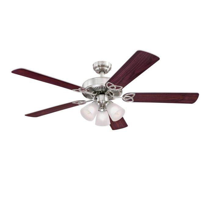 Westinghouse 7237100 Vintage 52-Inch Indoor Ceiling Fan with Dimmable LED Light Fixture