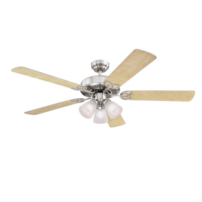 Westinghouse 7237100 Vintage 52-Inch Indoor Ceiling Fan with Dimmable LED Light Fixture