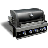 Mont Alpi Artwood Series 6.5 Ft Propane Outdoor Kitchen Island w/ 4-Burner Grill - MA400-AWBSS