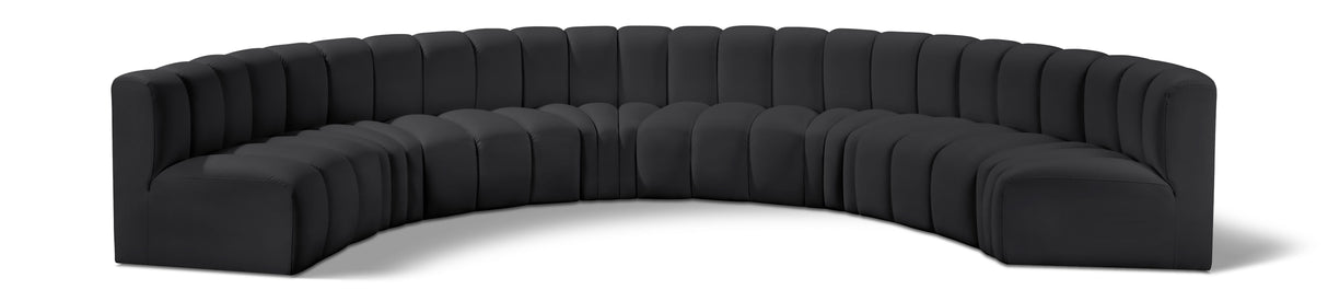 Arc - Faux Leather 8 Piece U-Shaped Modular Sofa