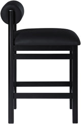 Roundhill - Faux Leather Counter Stool - Black Frame