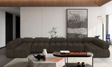 Ames - 7 Piece Boucle Fabric Modular Sectional