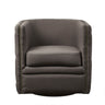 Capstone - Swivel Barrel Chair With Nailhead Accents And Button Tufting