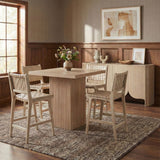Entwine - Vegan Leather Upholstered Counter Stool - Painted Natural