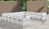 Nizuc - Outdoor Patio 13 Piece Modular Sectional With White Frame