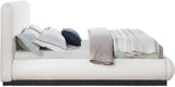 Rigby - Linen Bed With Black Base