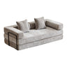 Convertible Floor Sofa Bed With Pillow Back Support Armrest