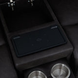 Wendell - Power Motion Loveseat With Console, Wireless Charger, Storage, USB & LED - Dark Gray