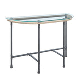 Brantley - Sofa Table - Clear Glass & Sandy Gray