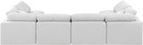 Indulge - Linen 6 Piece Modular U-Shaped Sectional - White