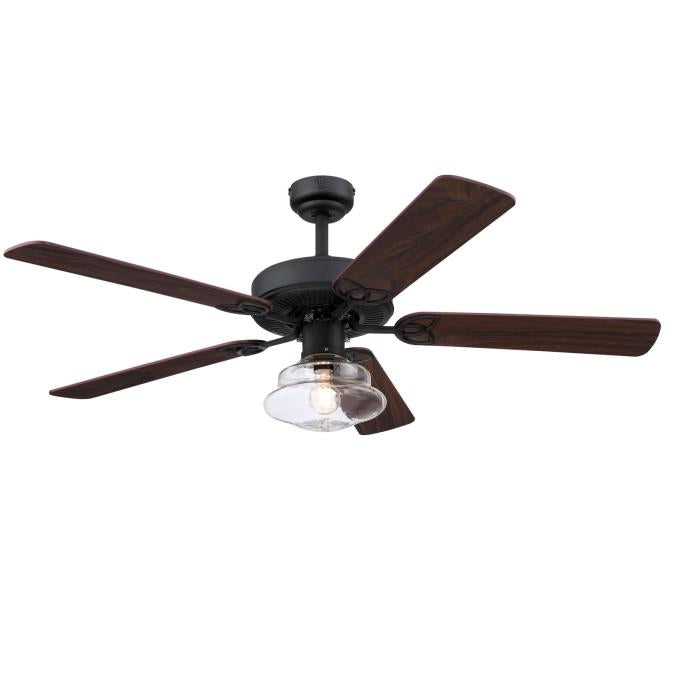 Westinghouse 7304800 Scholar 52-inch Indoor Ceiling Fan with Dimmable LED Light Fixture