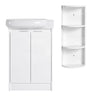 Freestanding Bathroom Vanity With Sink And Storage Rack, Soft Close Doors Base With Basin