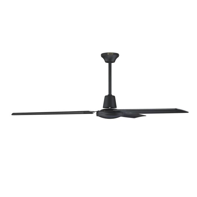 Westinghouse 73135LE Jax Industrial-Style 56-Inch Three-Blade Indoor Ceiling Fan, Matte Black Finish, Wall Control Included